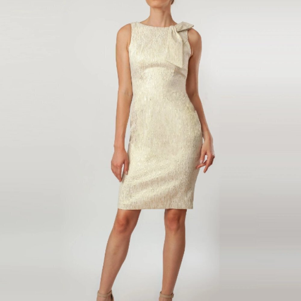 Cenia Women's Signature Boat Neck Bow Sheath Dress - Available in Sizes 6 & 10